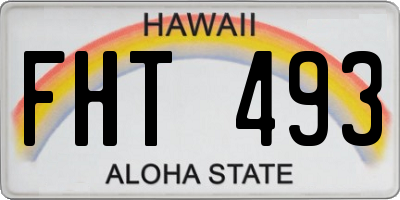 HI license plate FHT493