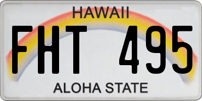 HI license plate FHT495