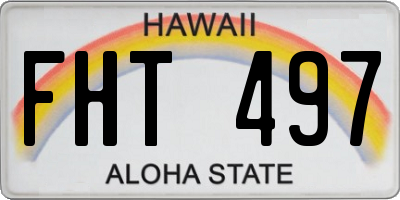 HI license plate FHT497