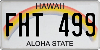 HI license plate FHT499