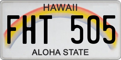 HI license plate FHT505