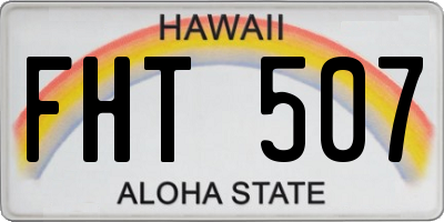 HI license plate FHT507