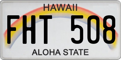 HI license plate FHT508