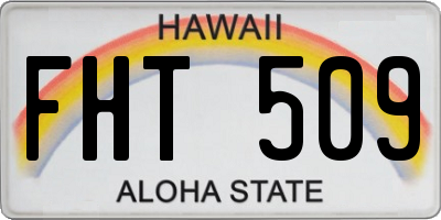 HI license plate FHT509