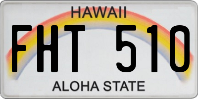 HI license plate FHT510