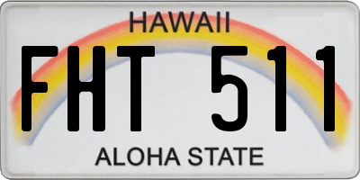 HI license plate FHT511