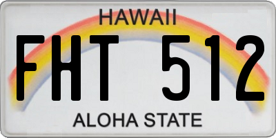 HI license plate FHT512