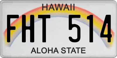 HI license plate FHT514