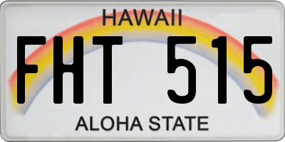 HI license plate FHT515