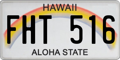 HI license plate FHT516