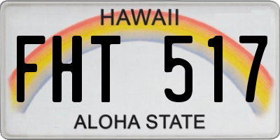 HI license plate FHT517