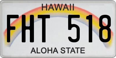 HI license plate FHT518