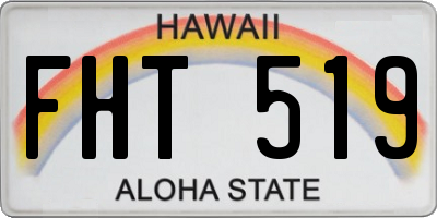 HI license plate FHT519