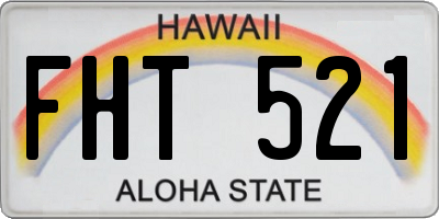 HI license plate FHT521
