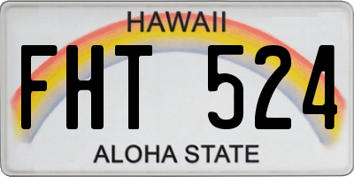 HI license plate FHT524