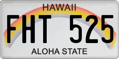 HI license plate FHT525