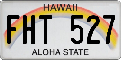 HI license plate FHT527