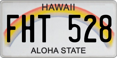 HI license plate FHT528
