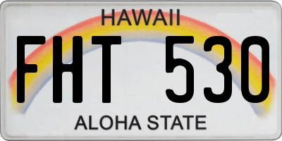 HI license plate FHT530