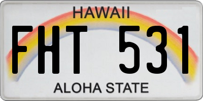 HI license plate FHT531