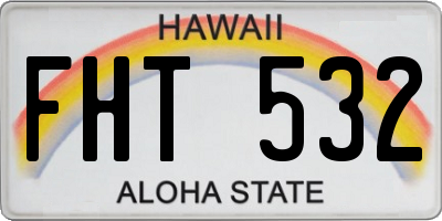 HI license plate FHT532