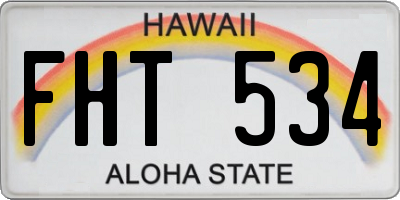 HI license plate FHT534