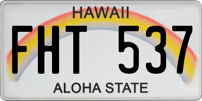 HI license plate FHT537