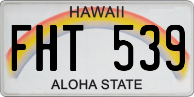 HI license plate FHT539
