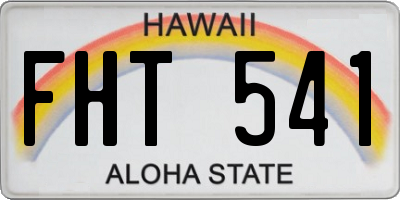 HI license plate FHT541