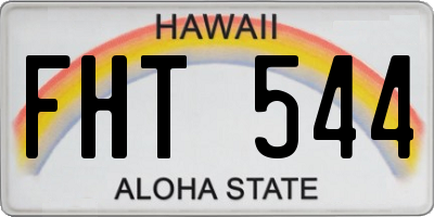 HI license plate FHT544