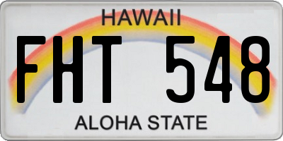HI license plate FHT548
