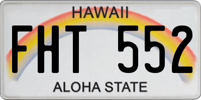 HI license plate FHT552
