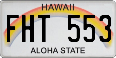 HI license plate FHT553