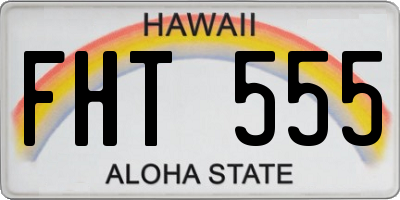 HI license plate FHT555