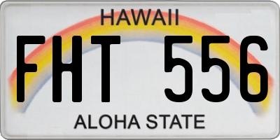 HI license plate FHT556