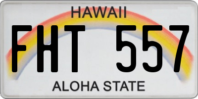 HI license plate FHT557