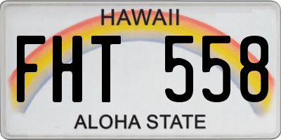 HI license plate FHT558