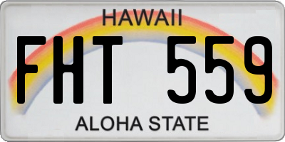 HI license plate FHT559