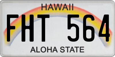 HI license plate FHT564