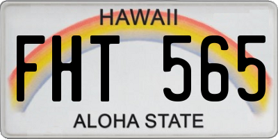 HI license plate FHT565