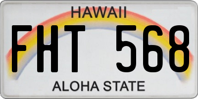 HI license plate FHT568