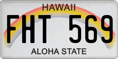 HI license plate FHT569