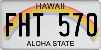 HI license plate FHT570