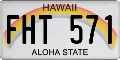 HI license plate FHT571