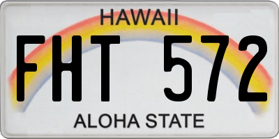 HI license plate FHT572