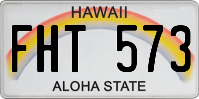 HI license plate FHT573