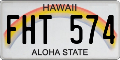 HI license plate FHT574