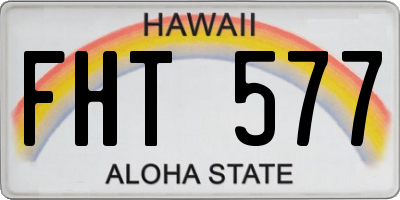 HI license plate FHT577