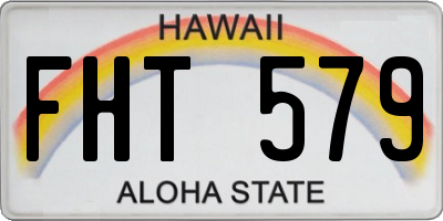 HI license plate FHT579