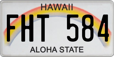 HI license plate FHT584